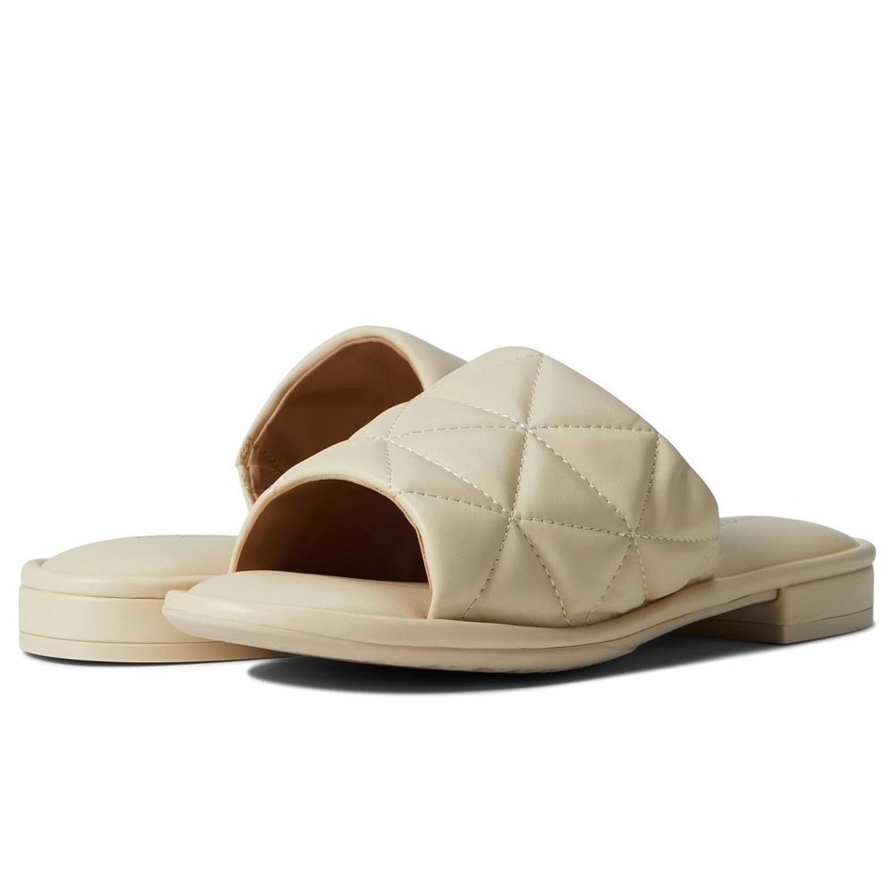 AEROSOLES Slide Sandels Woman's 12M Ivory JASPER elegant beachy Coastal New